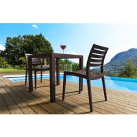 Ares Resin Outdoor Table 31 inch Square Brown ISP164-BRW - 4
