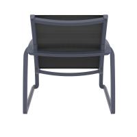 Pacific Club Arm Chair Dark Gray Frame - Black Sling ISP232-DGR-BLA - 3