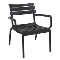 Paris Outdoor Club Lounge Chair Black ISP275-BLA