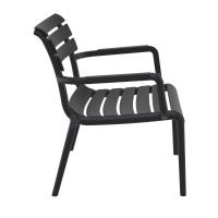 Paris Outdoor Club Lounge Chair Black ISP275-BLA - 3