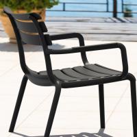 Paris Outdoor Club Lounge Chair Black ISP275-BLA - 7