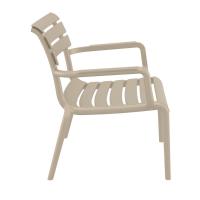 Paris Outdoor Club Lounge Chair Taupe ISP275-DVR - 3