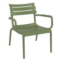 Paris Outdoor Club Lounge Chair Olive Green ISP275-OLG
