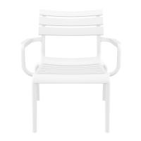 Paris Outdoor Club Lounge Chair White ISP275-WHI - 2