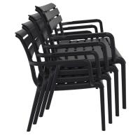 Paris Outdoor Lounge Bench Chair Black ISP276-BLA - 5