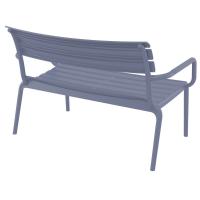 Paris Outdoor Lounge Bench Chair Dark Gray ISP276-DGR - 1