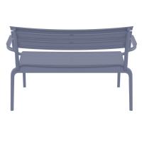 Paris Outdoor Lounge Bench Chair Dark Gray ISP276-DGR - 4