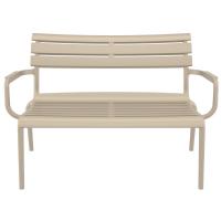 Paris Outdoor Lounge Bench Chair Taupe ISP276-DVR - 2