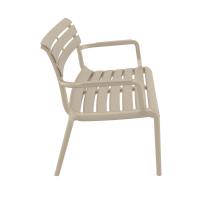 Paris Outdoor Lounge Bench Chair Taupe ISP276-DVR - 3