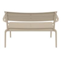 Paris Outdoor Lounge Bench Chair Taupe ISP276-DVR - 4