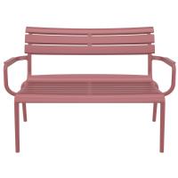 Paris Outdoor Lounge Bench Chair Marsala ISP276-MSL - 2