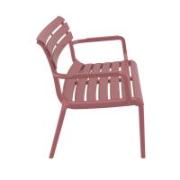 Paris Outdoor Lounge Bench Chair Marsala ISP276-MSL - 3