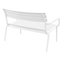 Paris Outdoor Lounge Bench Chair White ISP276-WHI - 1