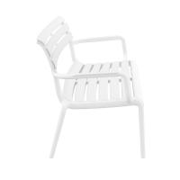 Paris Outdoor Lounge Bench Chair White ISP276-WHI - 3