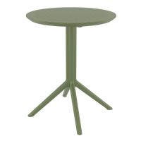 Marcel Bistro Set with Sky 24" Round Folding Table Olive Green S257121-OLG - 3
