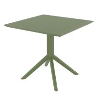 Paris Dining Set with Sky 31" Square Table Olive Green S282106-OLG - 2