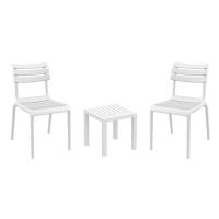 Helen Conversation Set with Ocean Side Table White S284066-WHI